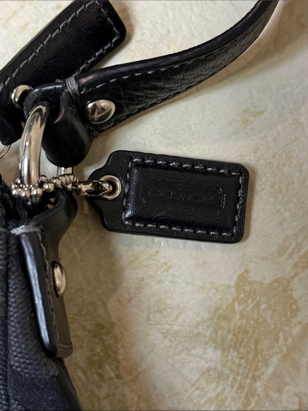 Coach Black Signature Jacquard Shoulder Pouch - Picture 3 of 4